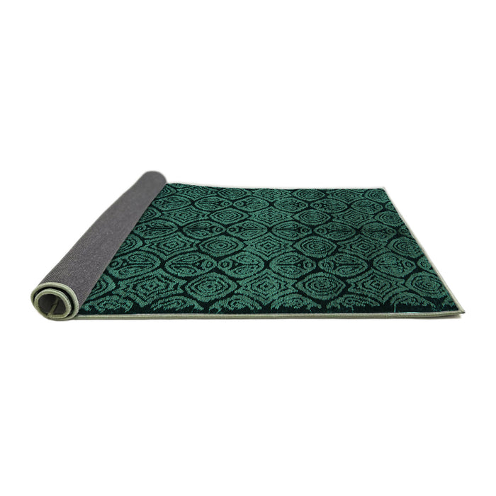 Sideview of Abstract Turquoise Modern Rug, abs5108turq