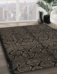 Abstract Brown Modern Rug, abs5108