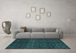 Machine Washable Abstract Light Blue Modern Rug in a Living Room, wshabs5108lblu