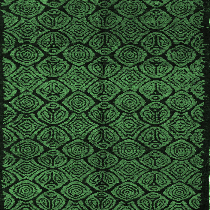 Square Abstract Emerald Green Modern Rug, abs5108emgrn