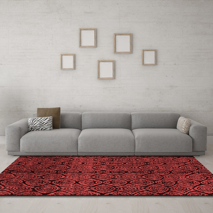 Modern Red Washable Rugs
