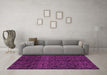 Machine Washable Abstract Pink Modern Rug in a Living Room, wshabs5108pnk