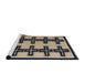 Sideview of Machine Washable Abstract Brown Sugar Brown Rug, wshabs5109