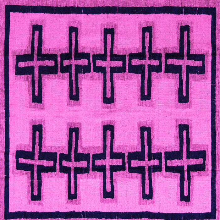 Square Machine Washable Abstract Pink Modern Rug, wshabs5109pnk