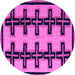 Round Machine Washable Abstract Pink Modern Rug, wshabs5109pnk