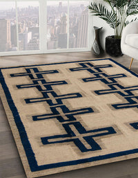 Abstract Brown Modern Rug, abs5109