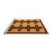 Sideview of Machine Washable Abstract Orange Modern Area Rugs, wshabs5109org