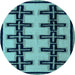 Round Machine Washable Abstract Light Blue Modern Rug, wshabs5109lblu