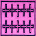 Square Abstract Pink Modern Rug, abs5109pnk