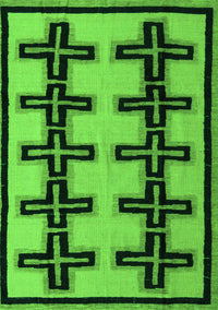 Abstract Green Modern Rug, abs5109grn