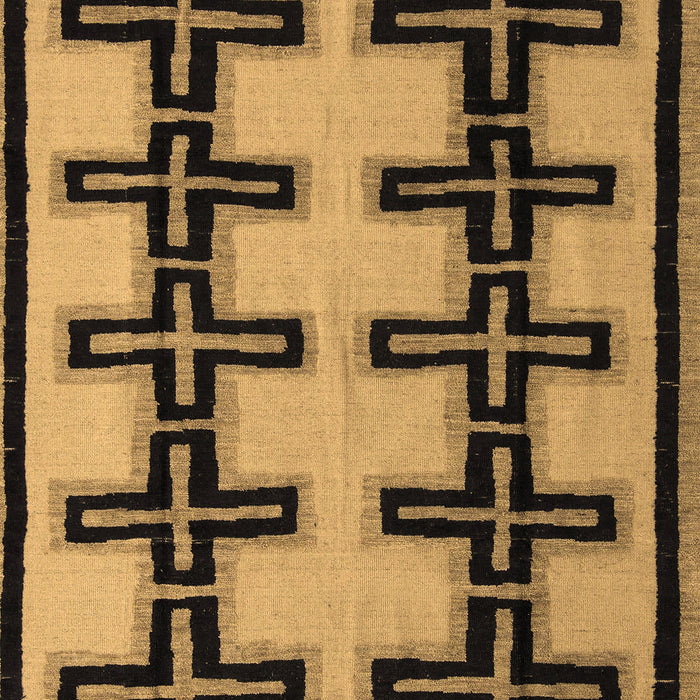 Machine Washable Abstract Brown Modern Rug, wshabs5109brn