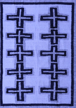 Abstract Blue Modern Rug, abs5109blu