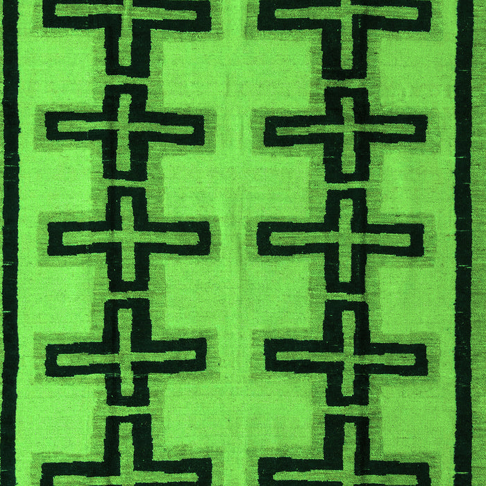 Machine Washable Abstract Green Modern Area Rugs, wshabs5109grn