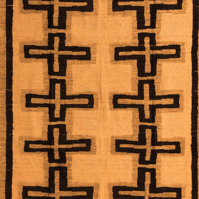 Machine Washable Abstract Orange Modern Area Rugs, wshabs5109org