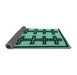 Sideview of Abstract Turquoise Modern Rug, abs5109turq