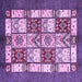 Square Machine Washable Abstract Purple Modern Area Rugs, wshabs510pur