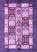 Machine Washable Abstract Purple Modern Area Rugs, wshabs510pur