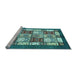 Sideview of Machine Washable Abstract Light Blue Modern Rug, wshabs510lblu