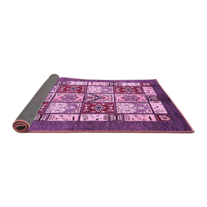 Sideview of Abstract Pink Modern Rug, abs510pnk