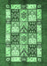 Machine Washable Abstract Emerald Green Modern Area Rugs, wshabs510emgrn