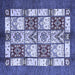 Square Machine Washable Abstract Blue Modern Rug, wshabs510blu