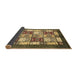 Sideview of Abstract Brown Modern Rug, abs510brn