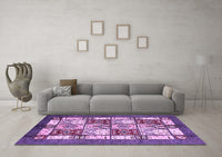 Machine Washable Abstract Purple Modern Rug, wshabs510pur