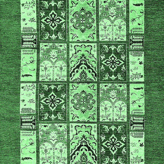 Abstract Emerald Green Modern Rug, abs510emgrn