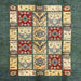 Square Abstract Ginger Brown Green Modern Rug, abs510