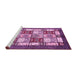 Sideview of Machine Washable Abstract Pink Modern Rug, wshabs510pnk