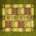 Square Abstract Yellow Modern Rug, abs510yw