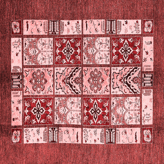 Machine Washable Abstract Red Modern Rug, wshabs510red