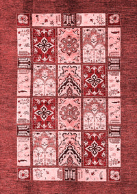 Abstract Red Modern Rug, abs510red