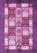 Machine Washable Abstract Pink Modern Rug, wshabs510pnk