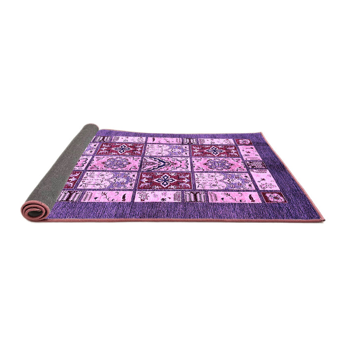 Sideview of Abstract Purple Modern Rug, abs510pur