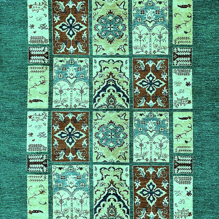 Abstract Turquoise Modern Rug, abs510turq