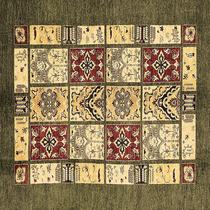 Square Abstract Brown Modern Rug, abs510brn