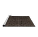 Sideview of Machine Washable Abstract Coffee Brown Rug, wshabs5110