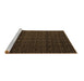 Sideview of Machine Washable Abstract Brown Modern Rug, wshabs5110brn