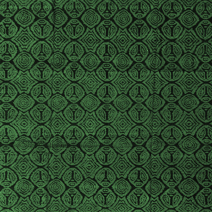 Square Abstract Emerald Green Modern Rug, abs5110emgrn