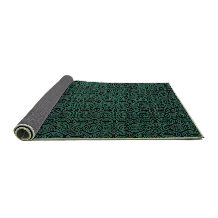 Sideview of Abstract Turquoise Modern Rug, abs5110turq