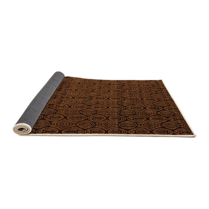 Sideview of Abstract Orange Modern Rug, abs5110org