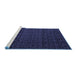 Sideview of Machine Washable Abstract Blue Modern Rug, wshabs5110blu