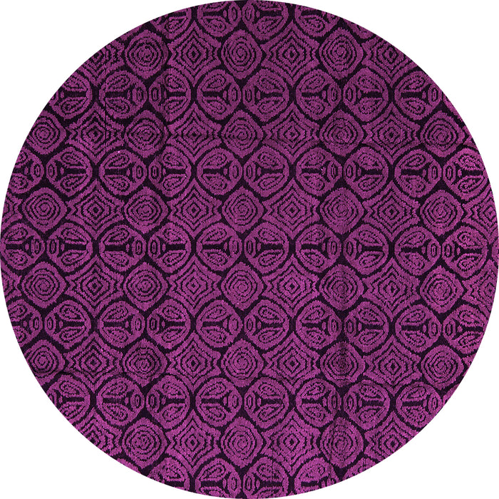 Round Abstract Pink Modern Rug, abs5110pnk