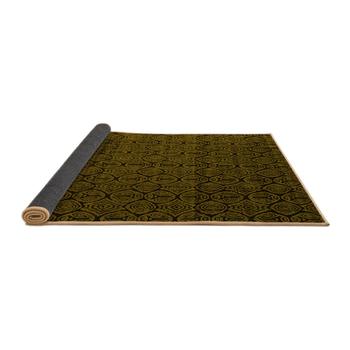 Sideview of Abstract Yellow Modern Rug, abs5110yw