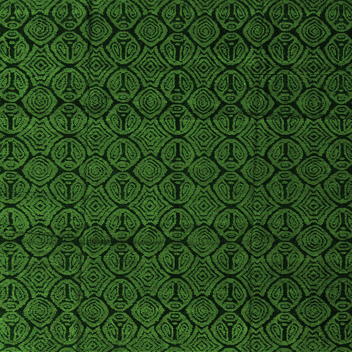 Square Machine Washable Abstract Green Modern Area Rugs, wshabs5110grn