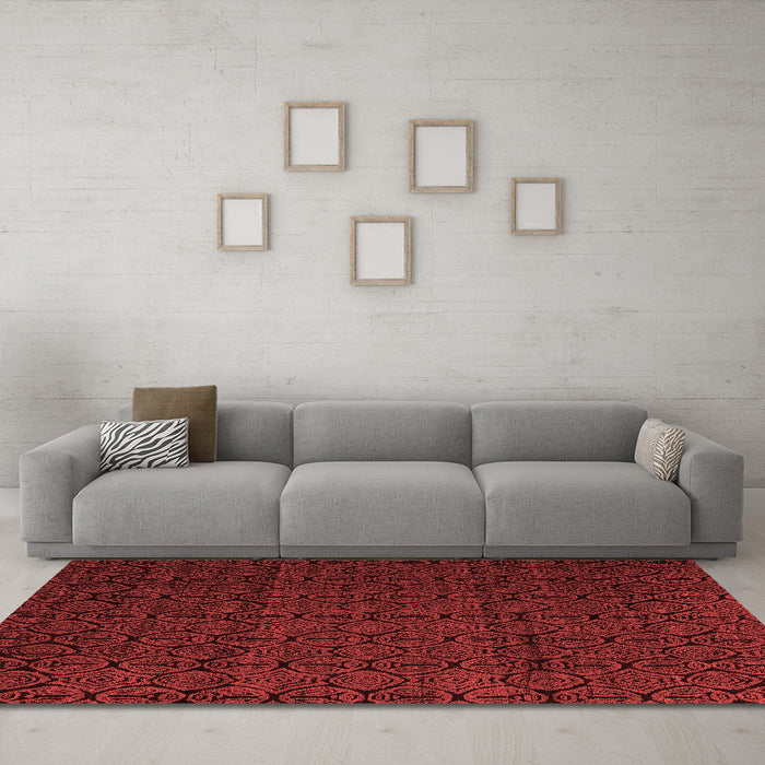 Modern Red Washable Rugs