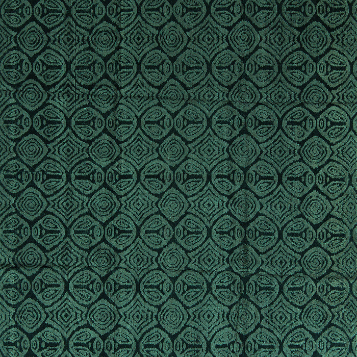 Square Machine Washable Abstract Turquoise Modern Area Rugs, wshabs5110turq