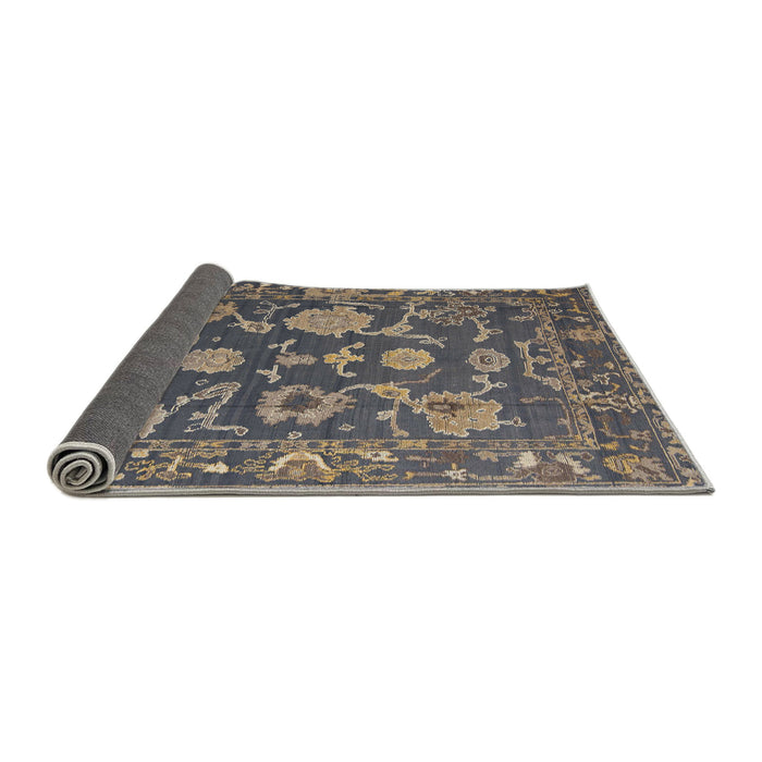 Sideview of Abstract Gray Oriental Rug, abs5111