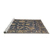 Sideview of Machine Washable Abstract Gray Rug, wshabs5111